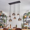 Ripoll lampa wisząca, kula świetlna, lampa wisząca przezroczysty, przydymiony, 6-punktowe