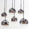 Ripoll Lampa wisząca, Kula świetlna, Lampa wisząca Przezroczysty, Przydymiony, 6-punktowe