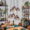 Ripoll Lampa wisząca, Kula świetlna, Lampa wisząca Przezroczysty, Przydymiony, 6-punktowe