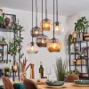 Ripoll lampa wisząca, kula świetlna, lampa wisząca bursztynowy, przezroczysty, przydymiony, 6-punktowe