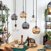 Ripoll lampa wisząca, kula świetlna, lampa wisząca bursztynowy, przezroczysty, przydymiony, 6-punktowe