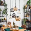 Ripoll lampa wisząca, kula świetlna, lampa wisząca bursztynowy, przezroczysty, przydymiony, 6-punktowe