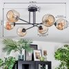 Ripoll lampa sufitowa, kula świetlna bursztynowy, 6-punktowe