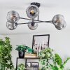 Ripoll Lampa sufitowa, Kula świetlna Chrom, Przezroczysty, Przydymiony, 6-punktowe