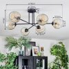 Ripoll lampa sufitowa, kula świetlna bursztynowy, przezroczysty, 6-punktowe