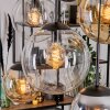 Gastor lampa wisząca, kula świetlna, lampa wisząca bursztynowy, chrom, przezroczysty, przydymiony, 6-punktowe