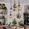 Gastor Lampa wisząca, Kula świetlna, Lampa wisząca W kolorze bursztynu, Chrom, Przezroczysty, Przydymiony, 6-punktowe