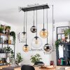 Gastor Lampa wisząca, Kula świetlna, Lampa wisząca W kolorze bursztynu, Chrom, Przezroczysty, Przydymiony, 6-punktowe