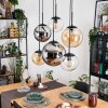 Gastor lampa wisząca, kula świetlna, lampa wisząca bursztynowy, chrom, przezroczysty, przydymiony, 6-punktowe