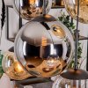 Gastor Lampa wisząca, Kula świetlna, Lampa wisząca W kolorze bursztynu, Chrom, Przezroczysty, Przydymiony, 6-punktowe