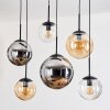 Gastor Lampa wisząca, Kula świetlna, Lampa wisząca W kolorze bursztynu, Chrom, Przezroczysty, Przydymiony, 6-punktowe