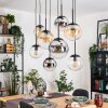Gastor lampa wisząca, kula świetlna, lampa wisząca bursztynowy, chrom, przezroczysty, przydymiony, 8-punktowe