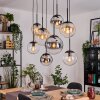 Gastor lampa wisząca, kula świetlna, lampa wisząca bursztynowy, chrom, przezroczysty, przydymiony, 8-punktowe