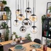 Gastor lampa wisząca, kula świetlna, lampa wisząca bursztynowy, chrom, przezroczysty, przydymiony, 8-punktowe