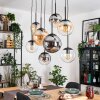 Gastor lampa wisząca, kula świetlna, lampa wisząca bursztynowy, przezroczysty, przydymiony, 8-punktowe