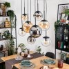 Gastor lampa wisząca, kula świetlna, lampa wisząca bursztynowy, przezroczysty, przydymiony, 8-punktowe
