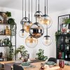 Gastor lampa wisząca, kula świetlna, lampa wisząca bursztynowy, chrom, przezroczysty, przydymiony, 8-punktowe