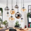 Gastor lampa wisząca, kula świetlna, lampa wisząca bursztynowy, chrom, przezroczysty, przydymiony, 8-punktowe