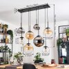 Gastor lampa wisząca, kula świetlna, lampa wisząca bursztynowy, chrom, przezroczysty, przydymiony, 8-punktowe
