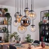Gastor lampa wisząca, kula świetlna, lampa wisząca bursztynowy, chrom, przezroczysty, przydymiony, 8-punktowe