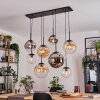 Gastor lampa wisząca, kula świetlna, lampa wisząca bursztynowy, chrom, przezroczysty, przydymiony, 8-punktowe