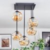 Ripoll lampa sufitowa, kula świetlna bursztynowy, 5-punktowe