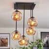 Ripoll lampa sufitowa, kula świetlna bursztynowy, 5-punktowe
