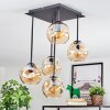 Ripoll lampa sufitowa, kula świetlna bursztynowy, 5-punktowe