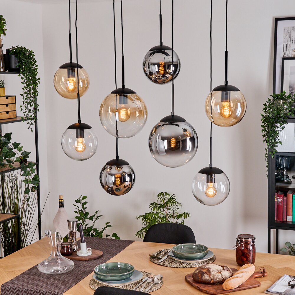 Gastor Lampa wisząca, Kula świetlna, Lampa wisząca W kolorze bursztynu, Chrom, Przezroczysty, Przydymiony, 8-punktowe main product photo