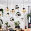 Gastor Lampa wisząca, Kula świetlna, Lampa wisząca W kolorze bursztynu, Chrom, Przezroczysty, Przydymiony, 8-punktowe