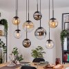 Gastor Lampa wisząca, Kula świetlna, Lampa wisząca W kolorze bursztynu, Chrom, Przezroczysty, Przydymiony, 8-punktowe