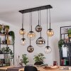 Gastor Lampa wisząca, Kula świetlna, Lampa wisząca W kolorze bursztynu, Chrom, Przezroczysty, Przydymiony, 8-punktowe