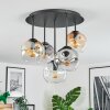 Ripoll lampa sufitowa, kula świetlna bursztynowy, przezroczysty, przydymiony, 5-punktowe