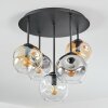 Ripoll lampa sufitowa, kula świetlna bursztynowy, przezroczysty, przydymiony, 5-punktowe