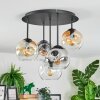 Ripoll Lampa sufitowa, Kula świetlna W kolorze bursztynu, Przezroczysty, Przydymiony, 5-punktowe
