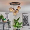 Ripoll lampa sufitowa, kula świetlna bursztynowy, przezroczysty, przydymiony, 5-punktowe