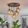 Ripoll lampa sufitowa, kula świetlna bursztynowy, przezroczysty, przydymiony, 5-punktowe