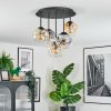 Ripoll lampa sufitowa, kula świetlna bursztynowy, przezroczysty, przydymiony, 5-punktowe