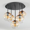 Koyoto lampa sufitowa, kula świetlna 45 cm bursztynowy, przezroczysty, 5-punktowe