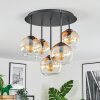 Koyoto lampa sufitowa, kula świetlna 45 cm bursztynowy, przezroczysty, 5-punktowe