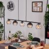 Koyoto lampa wisząca, kula świetlna, lampa wisząca bursztynowy, przezroczysty, przydymiony, 5-punktowe