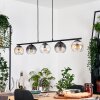 Koyoto lampa wisząca, kula świetlna, lampa wisząca bursztynowy, przezroczysty, przydymiony, 5-punktowe