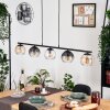 Koyoto lampa wisząca, kula świetlna, lampa wisząca bursztynowy, przezroczysty, przydymiony, 5-punktowe