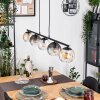 Koyoto lampa wisząca, kula świetlna, lampa wisząca bursztynowy, przezroczysty, przydymiony, 5-punktowe