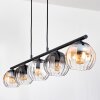 Koyoto lampa wisząca, kula świetlna, lampa wisząca bursztynowy, przezroczysty, przydymiony, 5-punktowe
