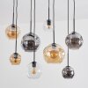 Ripoll Lampa wisząca, Kula świetlna, Lampa wisząca W kolorze bursztynu, Przezroczysty, Przydymiony, 8-punktowe