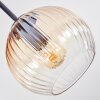 Koyoto lampa sufitowa, kula świetlna bursztynowy, przezroczysty, przydymiony, 5-punktowe