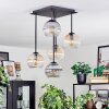 Koyoto lampa sufitowa, kula świetlna bursztynowy, przezroczysty, przydymiony, 5-punktowe