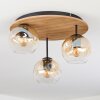 Ripoll lampa sufitowa, kula świetlna kolory naturalne, czarny, 3-punktowe