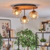 Ripoll lampa sufitowa, kula świetlna kolory naturalne, czarny, 3-punktowe